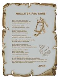 Modlitba pro koně č.783 pergamen z překližky