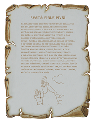 Svatá bible pivní č. 865 pergamen z překližky