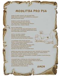 Modlitba pro psa č.786 pergamen z překližky